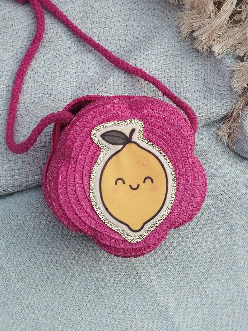 Mini sac en paille Citron – Image 2