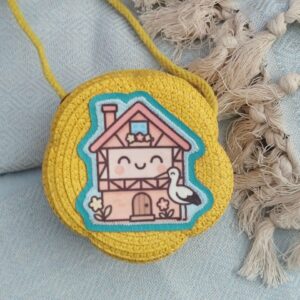 Mini sac en paille Maison alsacienne